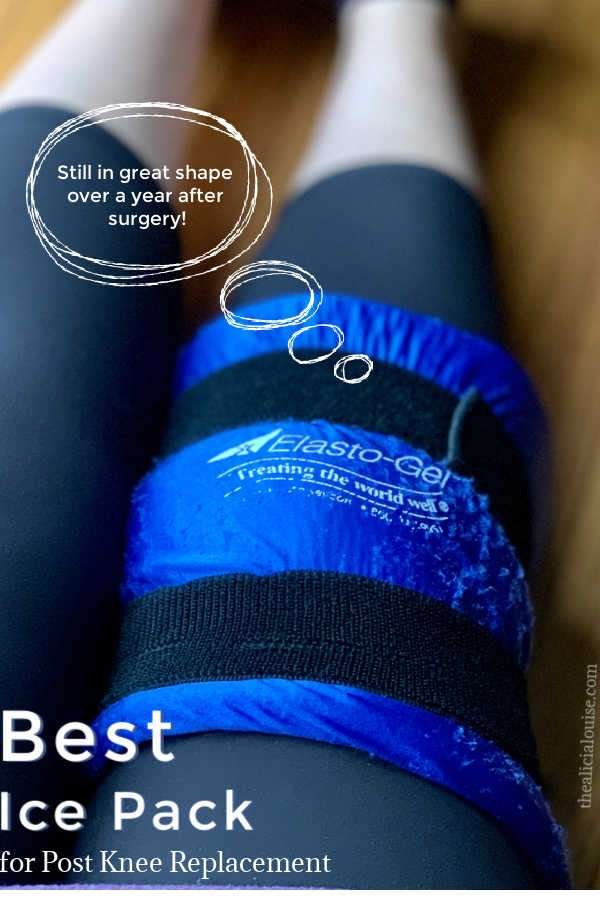 The Elasto Gel Hot/Cold Wrap is by far my favorite ice pack for post knee replacement surgery. Its held up for over a year and still works great. Click here to learn more about it and the other 3 popular ice packs for post knee replacement. 