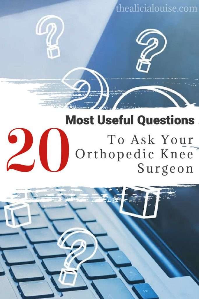 Trying to decide if knee replacement surgery is right for you? Research and take these 20 most useful questions straight to your doctor, so you can be ready!