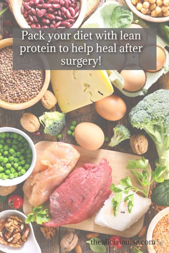 What to eat after surgery? Pack your diet with lean proteins after knee replacement surgery to help boost healing! Want more ideas? Click here to read the full article. 
